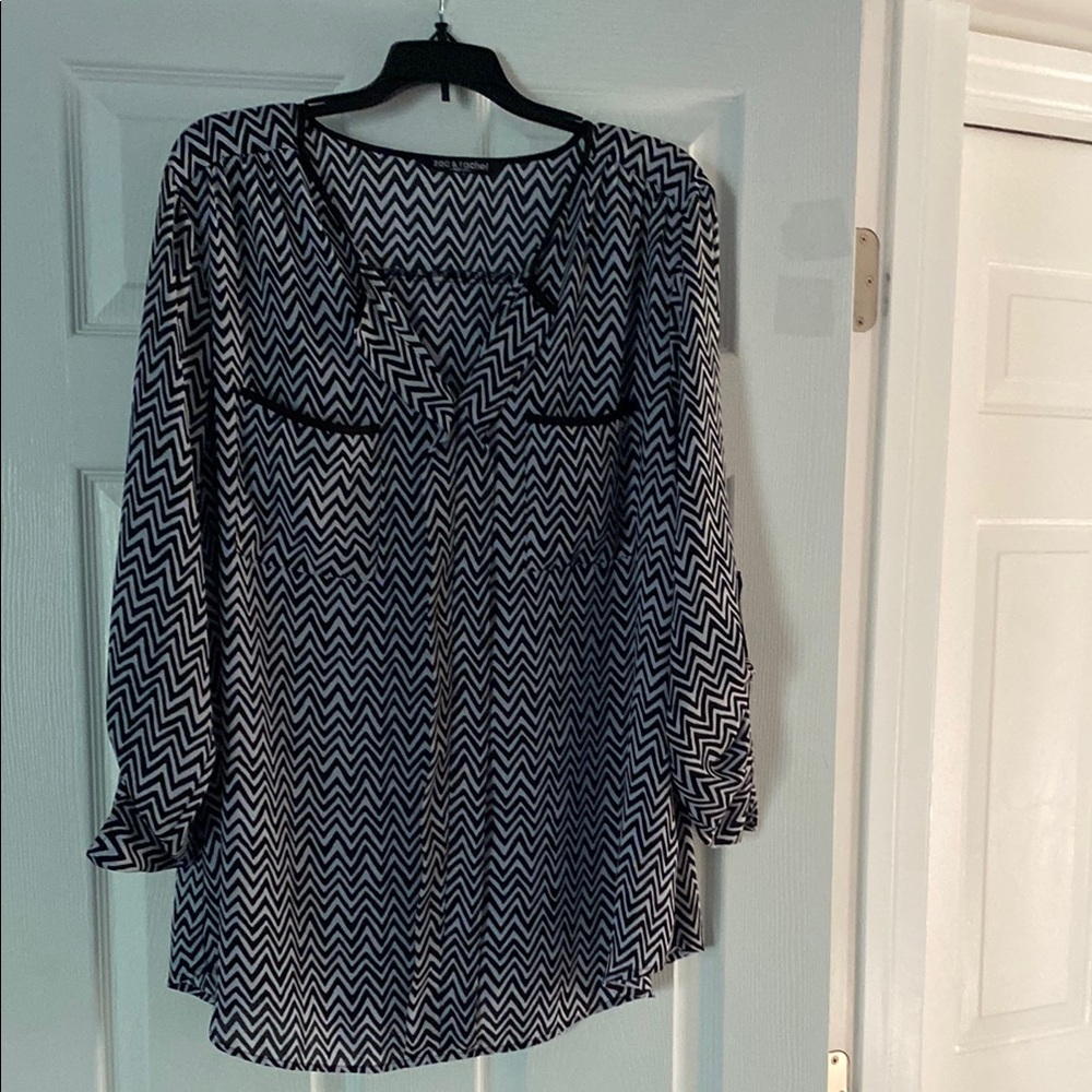 Zac & Rachel Monochrome Chevron Top